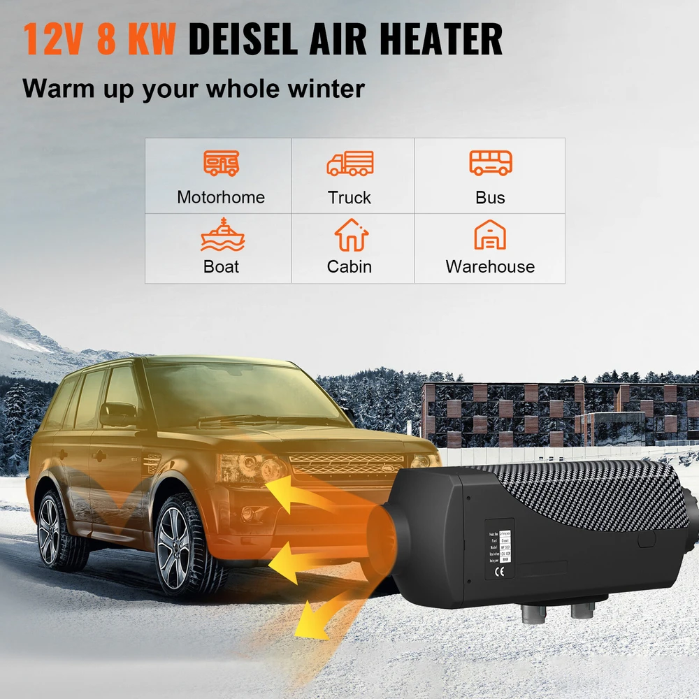 VEVOR 8 kW dyzelinis šildytuvas su nuotoliniu valdymu