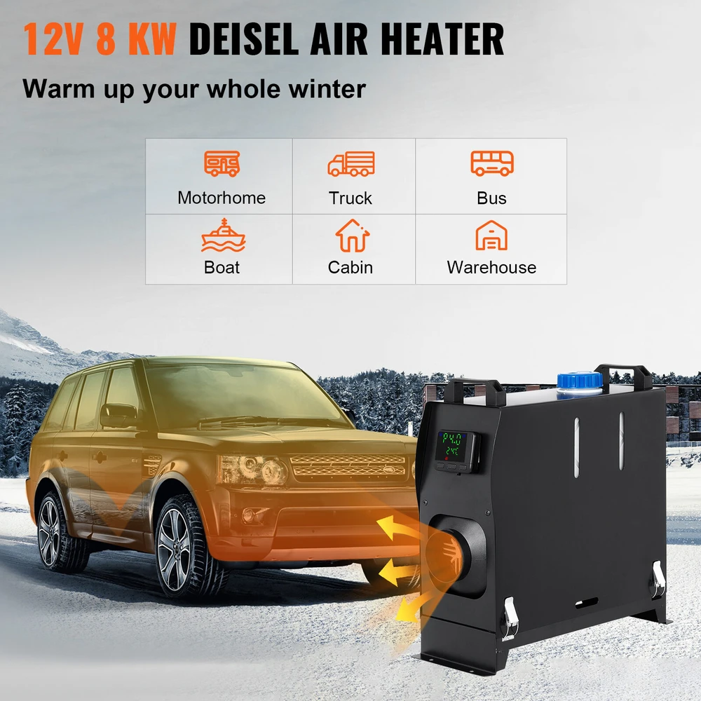 VEVOR 8 kW dyzelinis oro šildytuvas su LCD jungikliu