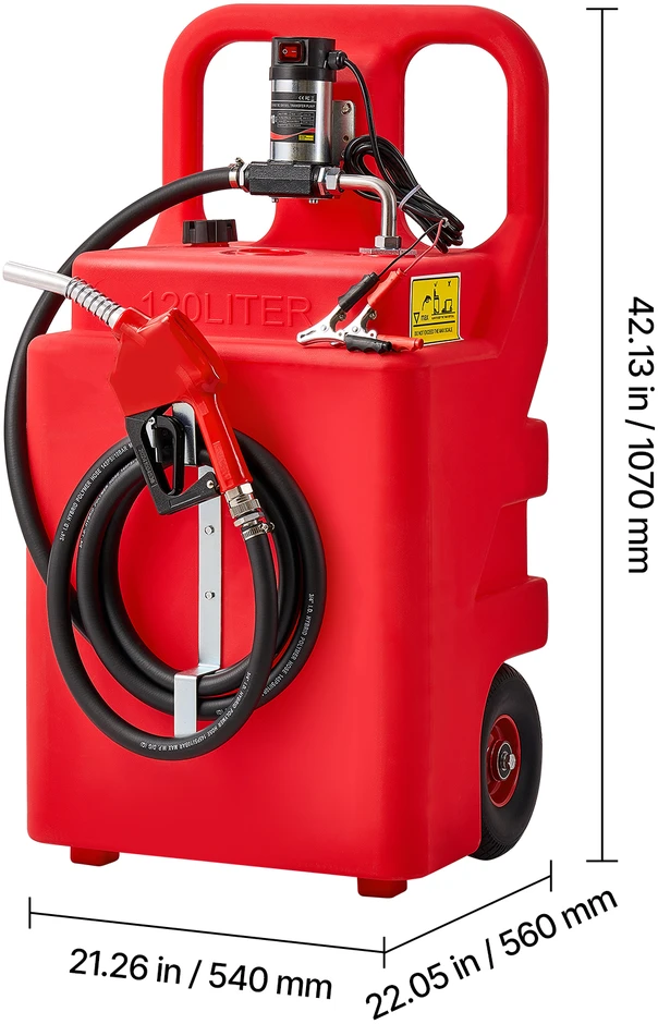 VEVOR Dyzelino perkėlimo talpa, 121 litras su elektrine pompa