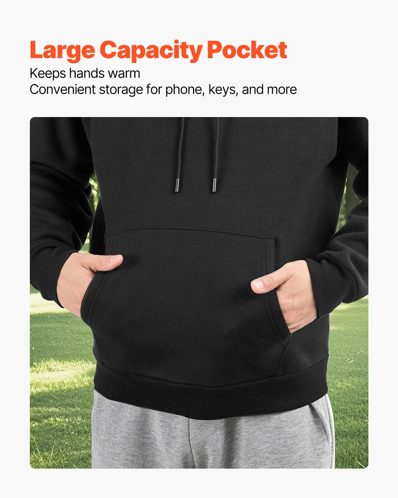 VEVOR Moteriškas džemperis su gobtuvu, juodas