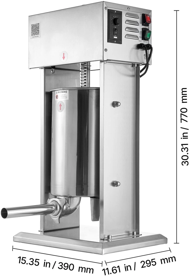 VEVOR Elektrinė dešrų kimštuvė 12 l, su pedalais