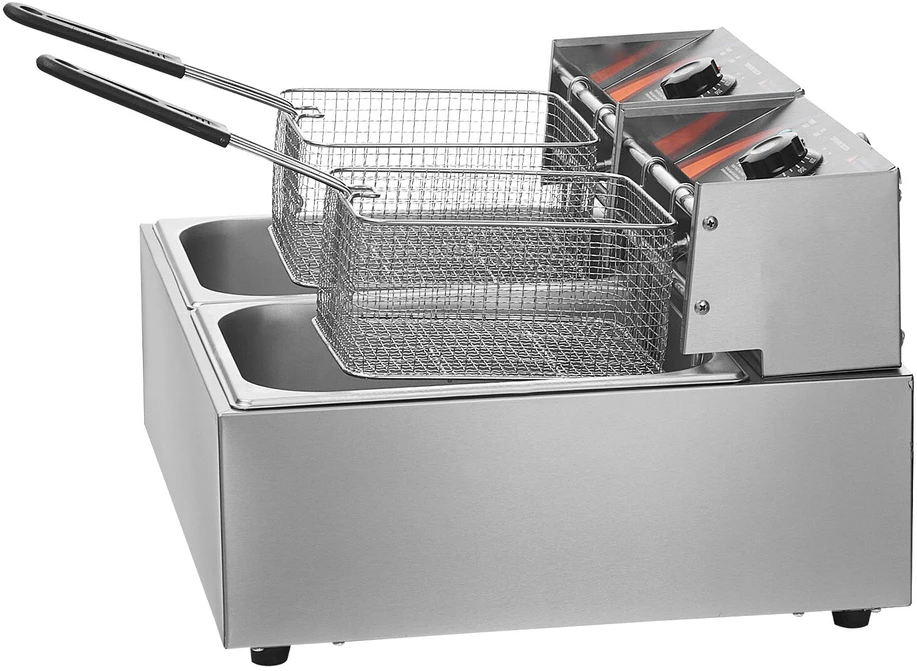 VEVOR Elektrinė stalinė dviejų bakų gruzdintuvė