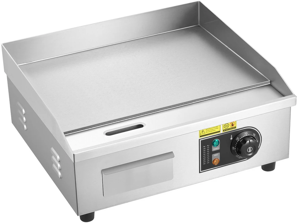 VEVOR Elektrinė kepimo plokštė, 2800 W, lygi paviršiaus keptuvė, komercinė