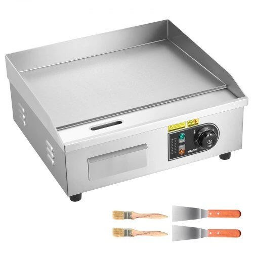 VEVOR Elektrinė kepimo plokštė, 2800 W, lygi paviršiaus keptuvė, komercinė