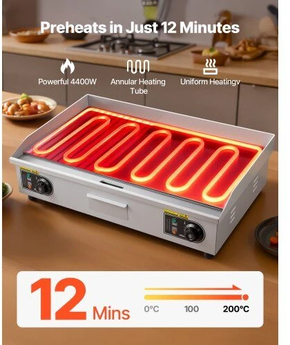 Vaflinė VEVOR Elektrinė komercinė grilinė, 725 x 400 mm