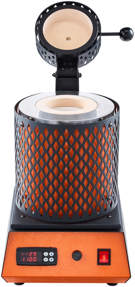 VEVOR Elektrinė lydymo krosnelė, 1350W, 3kg keraminis tiglis