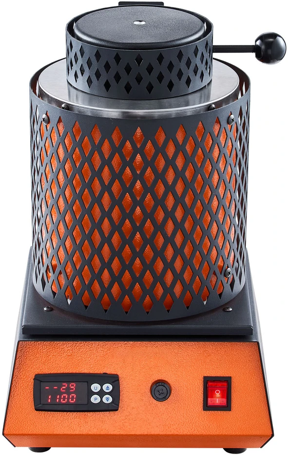 Elektrinė krosnelė VEVOR Elektrinė lydymo krosnelė, 1350W, 3kg keraminis tiglis