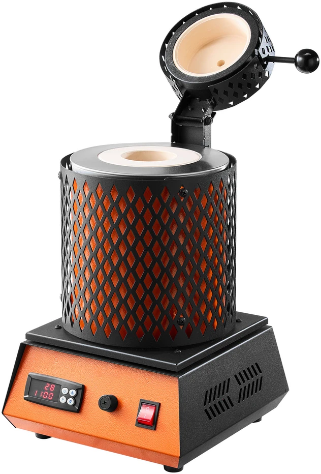 VEVOR Elektrinė lydymo krosnelė, 1350W, 3kg keraminis tiglis