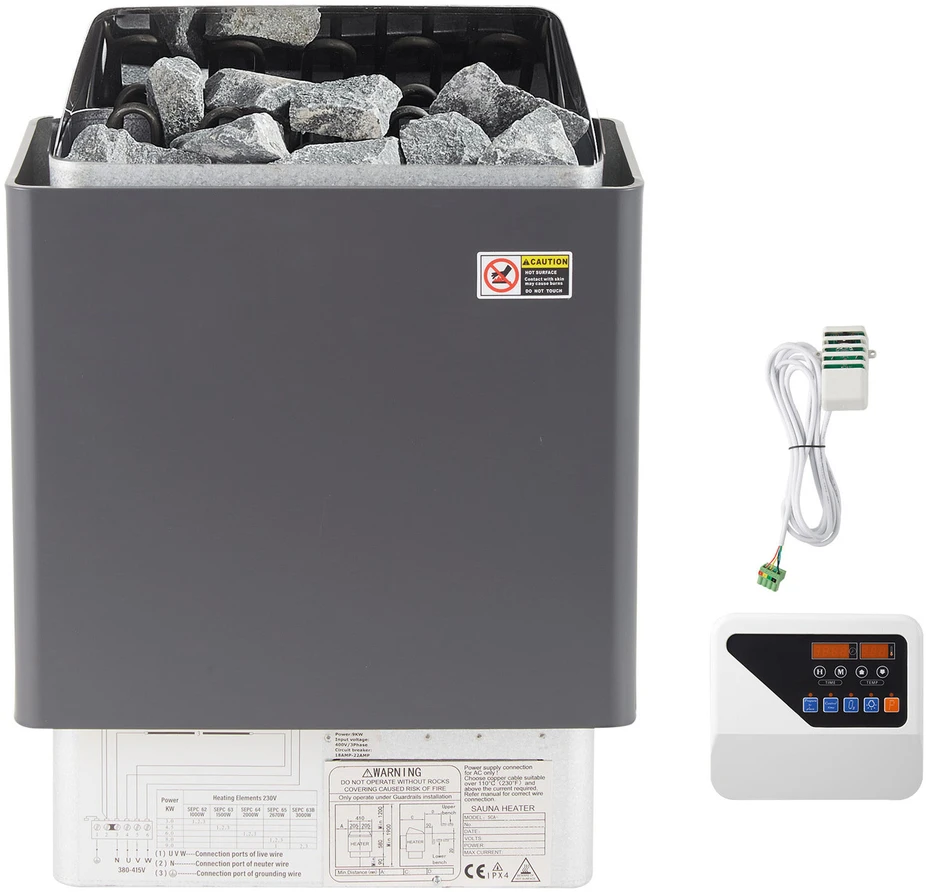 VEVOR Elektrinis saunos šildytuvas su išorine kontrole 9 kw