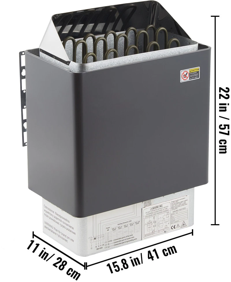 VEVOR Elektrinis saunos šildytuvas su išorine kontrole 9 kw