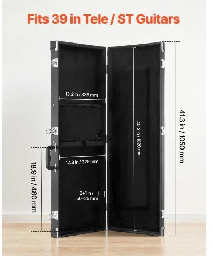 VEVOR Kietas elektrinės gitaros dėklas, 1050 mm