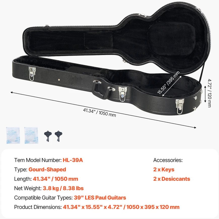 VEVOR Elektrinės gitaros dėklas su užraktu