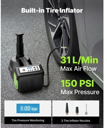 VEVOR 5 tonų elektrinis automobilio domkratas su raktu