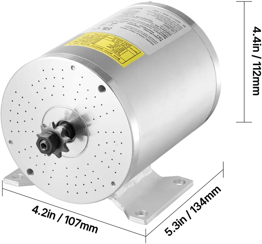 VEVOR 2000W elektrinis bešepetėlinis DC variklio rinkinys