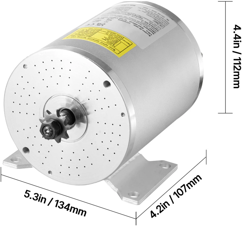 VEVOR 3000W elektrinis bešepetėlinis DC variklio rinkinys