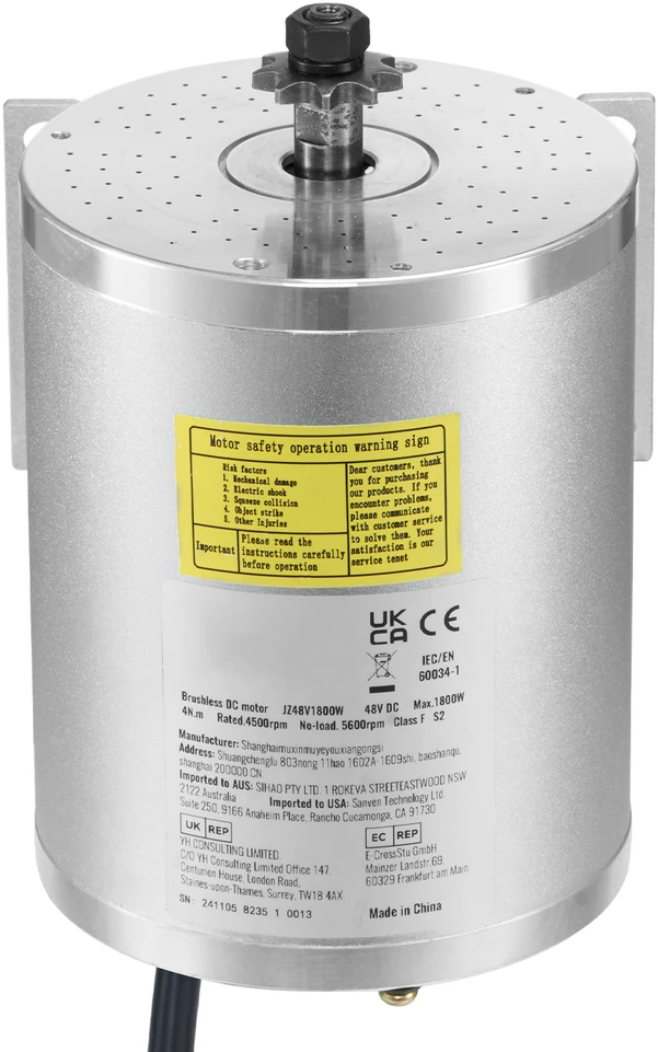 VEVOR 1800W 48V elektrinio variklio rinkinys