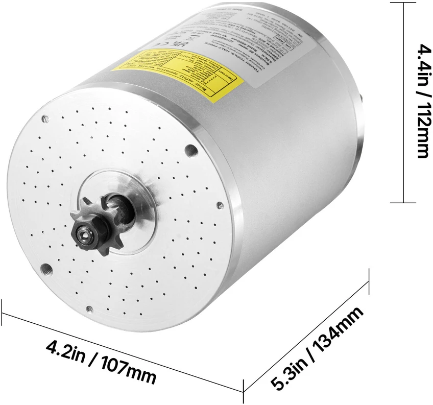 VEVOR 72V 3000W elektrinis brushless DC variklio komplektas su valdikliu
