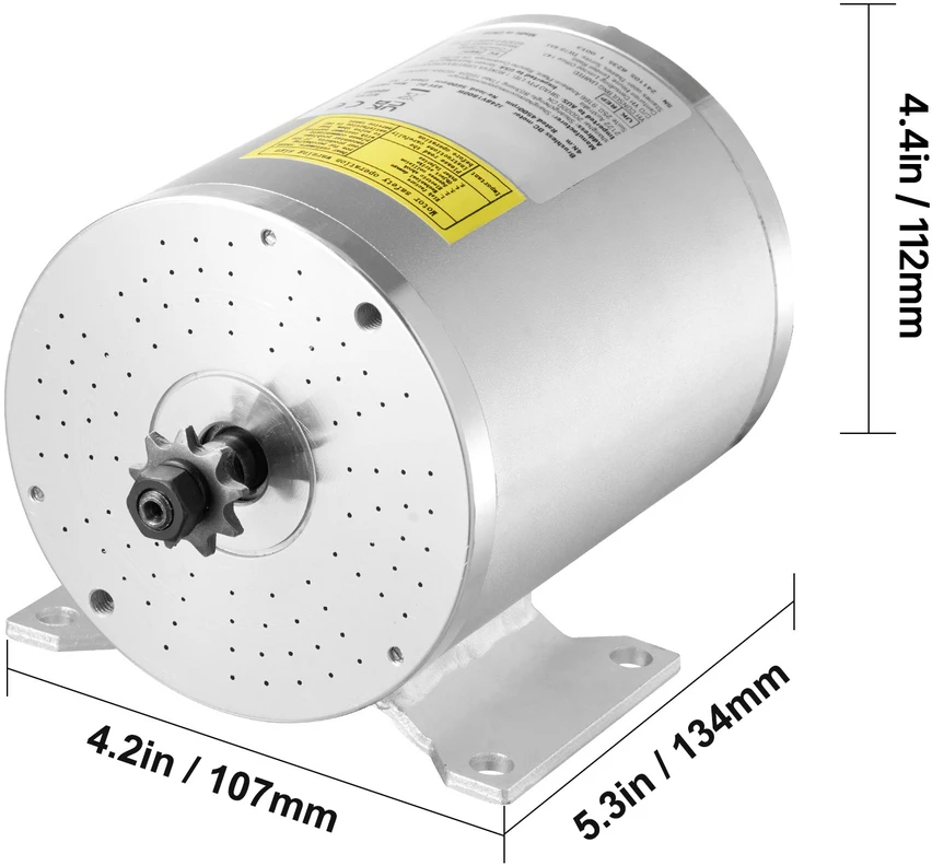 VEVOR 1800W 48V elektrinio variklio rinkinys
