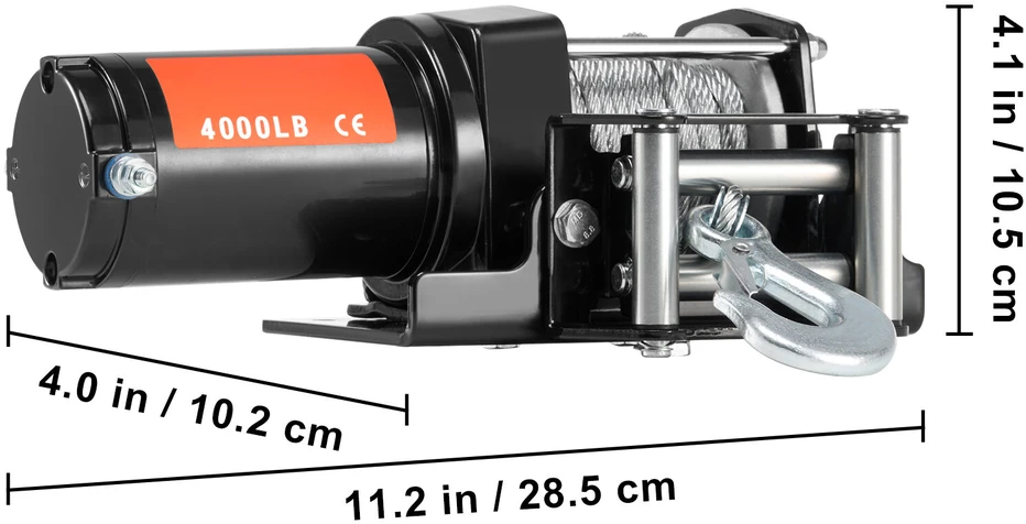 VEVOR Elektrinis gervė ATV UTV kabelis 1814 kg