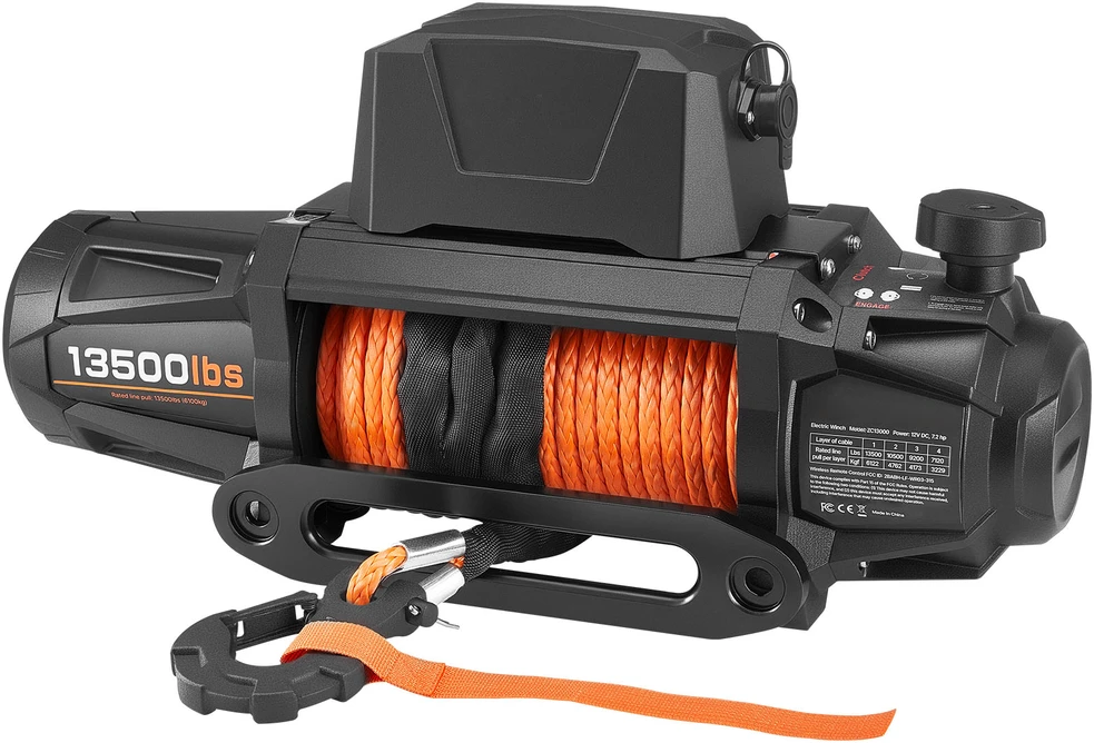 VEVOR Elektrinis gervė 6100 kg, 12V DC su sin. virve