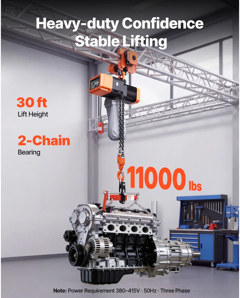 VEVOR Elektrinis grandininis keltuvas 5000 kg