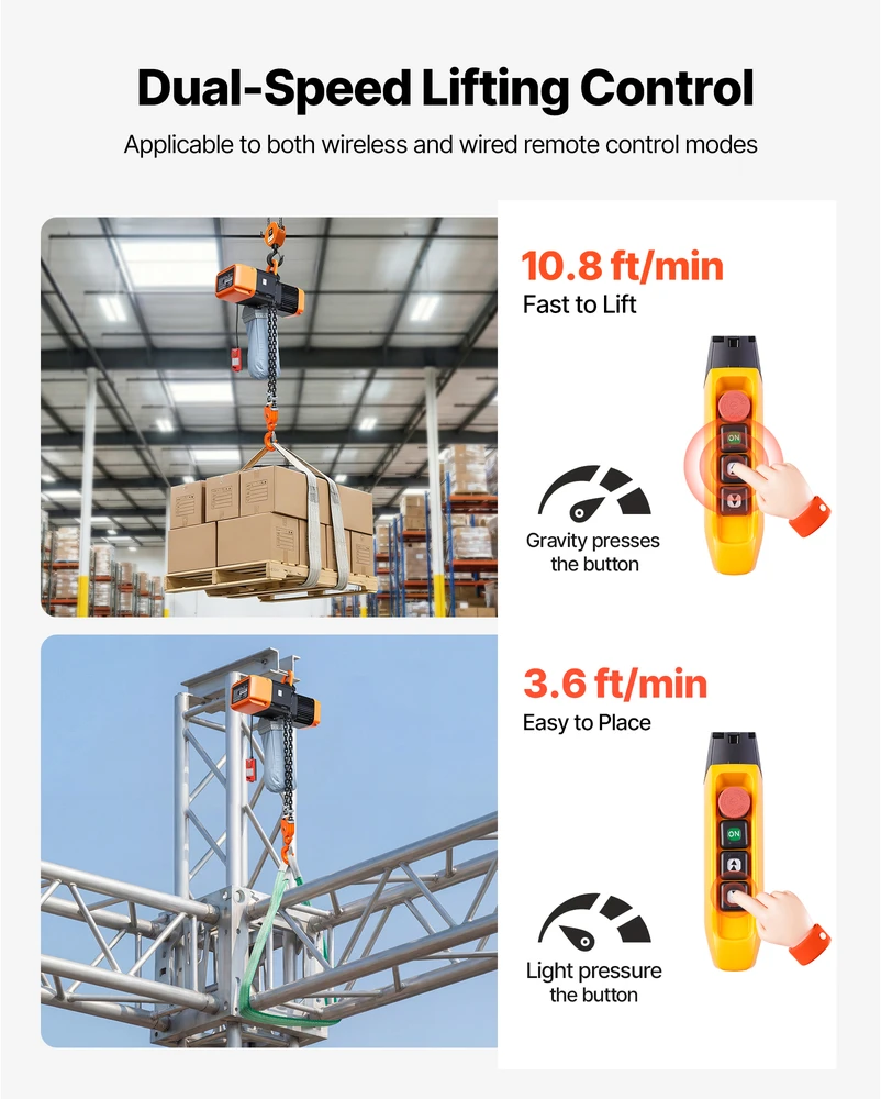 VEVOR Elektrinis grandininis keltuvas 5000 kg