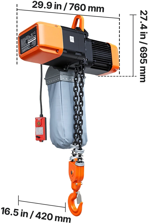 VEVOR Elektrinis grandininis keltuvas 5000 kg
