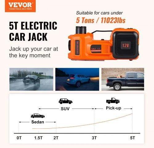 VEVOR Elektrinė hidraulinė automobilio kėliklio pompa 5T