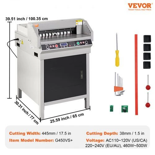 VEVOR 450 mm elektrinė popieriaus pjovimo mašina