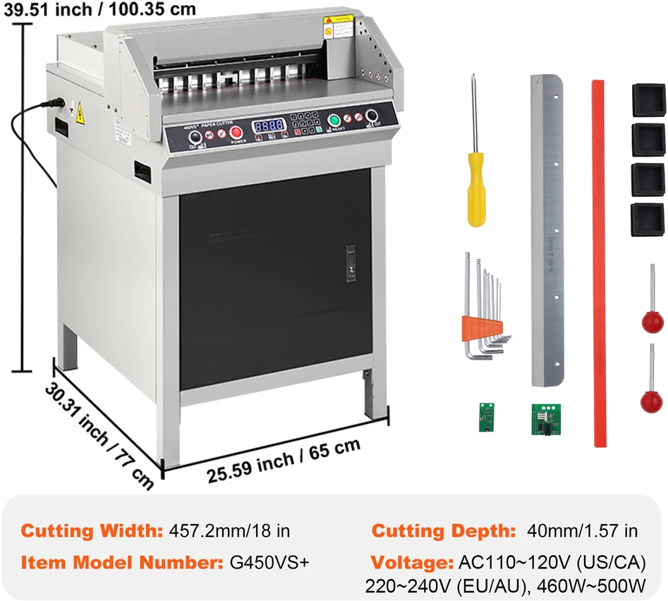 VEVOR 450 mm elektrinė popieriaus pjovimo mašina