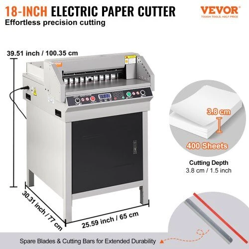 VEVOR 450 mm elektrinė popieriaus pjovimo mašina