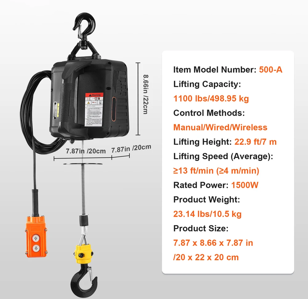 VEVOR 3-in-1 elektrinis kilnojamasis gervė