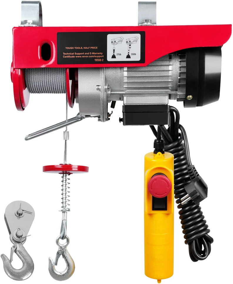 VEVOR Elektrinis keltuvas, 250 kg, 510W variklis