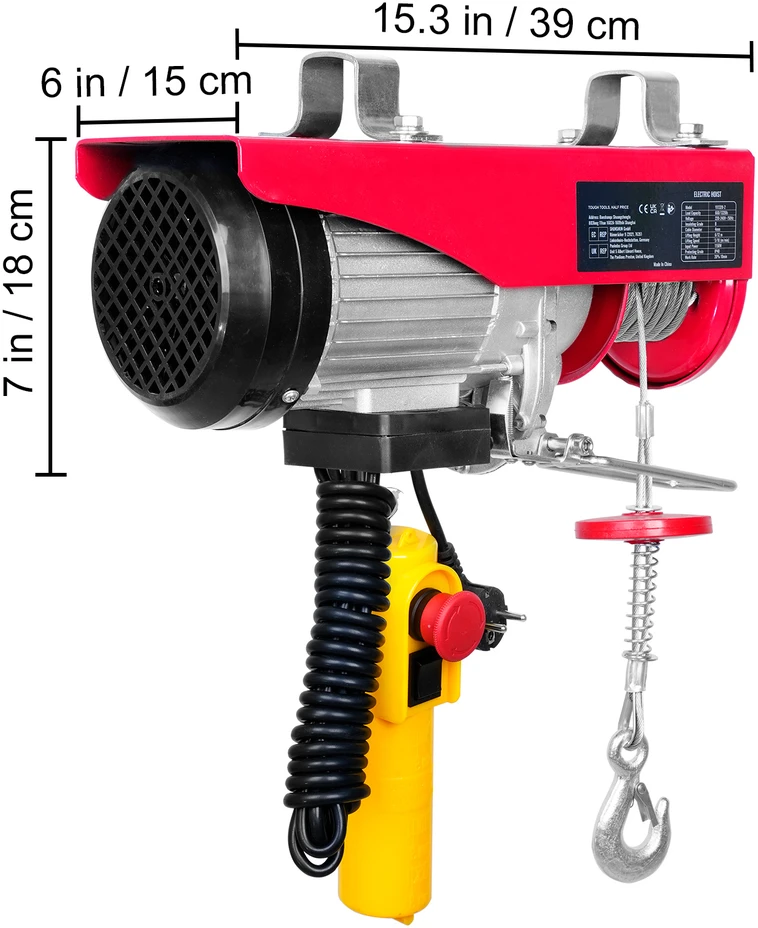 VEVOR Elektrinis keltuvas 600 kg, 220V 1150W