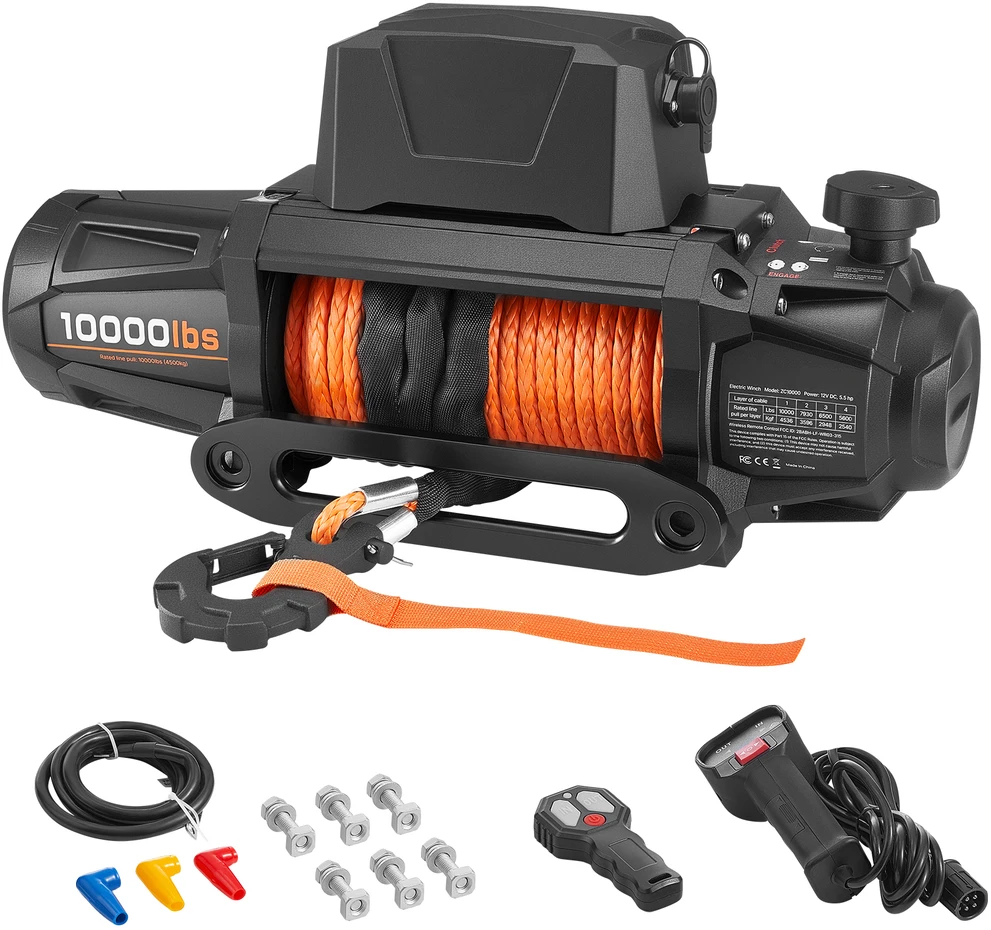 VEVOR Elektrinė gervė 4500 kg 12V DC su sintetine virve