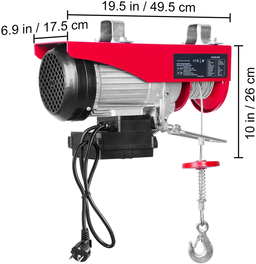 VEVOR Elektrinis keltuvas su 1000 kg galia