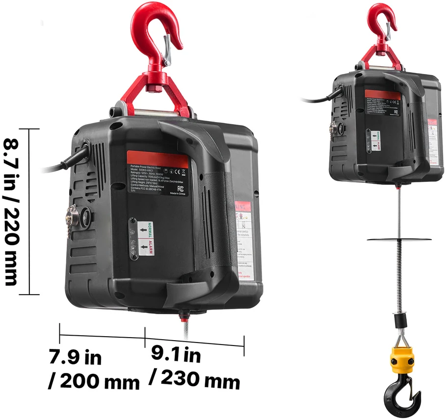 VEVOR Elektrinis keltuvas 500 kg su nuotoliniu valdymu