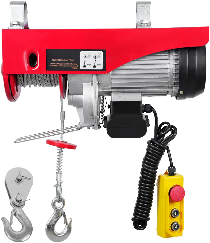 VEVOR Elektrinis keltuvas, 1000 kg talpa, 1600W variklis