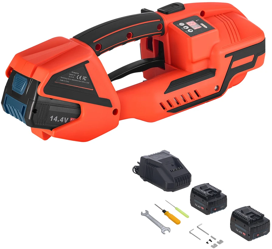 VEVOR Elektrinė juostavimo mašina, 2 x 4000 mAh baterijos