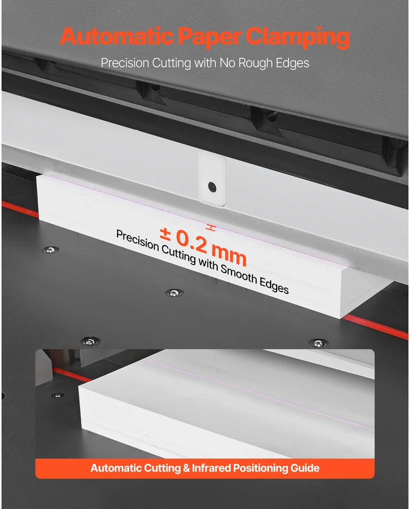 VEVOR Elektrinė hidraulinė popieriaus pjaustyklė, 660 mm pločio