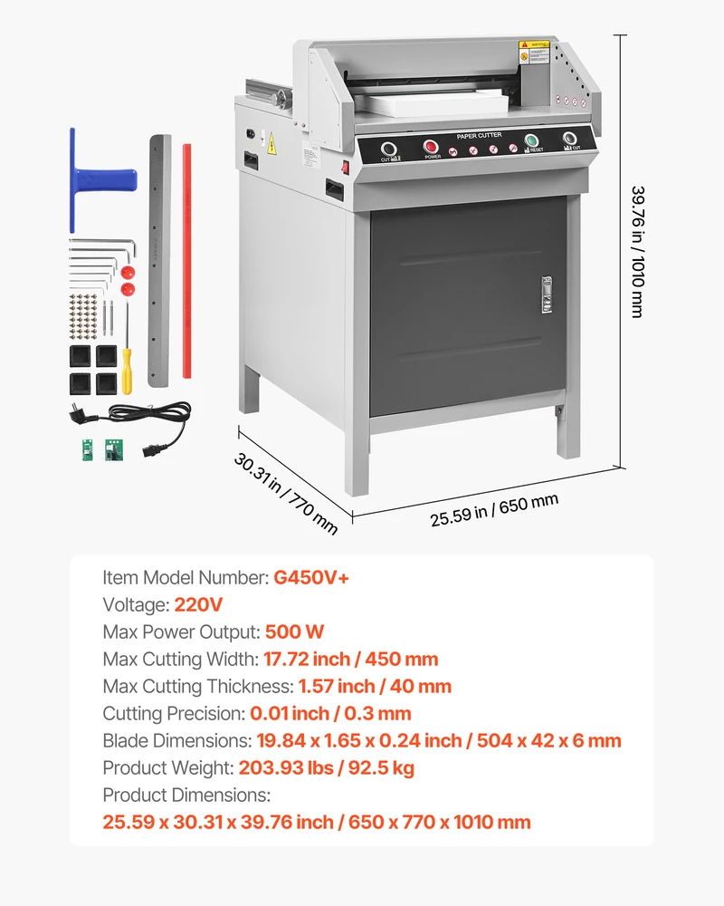VEVOR Elektrinis popieriaus pjaustytuvas su infraraudonaisiais spinduliais