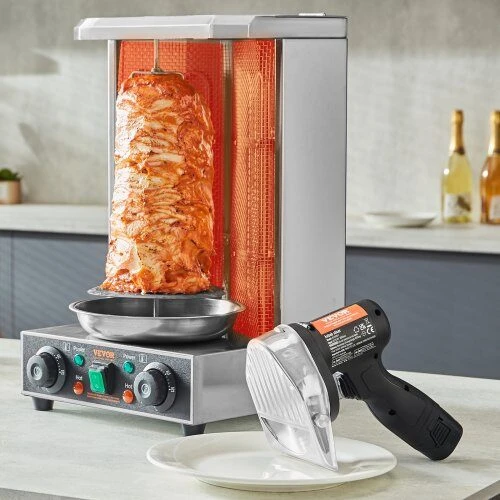 VEVOR Belaidė elektrinė kebabų pjaustyklė 2 ašmenys