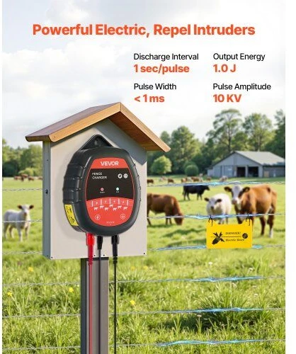 VEVOR Elektros tvoros įkroviklis 10kV 1J AC DC