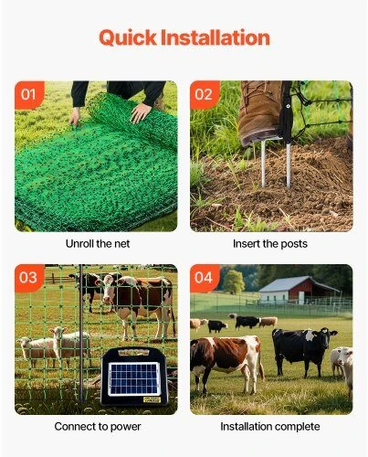VEVOR Elektrinės tvoros tinklas 106 cm x 50 m
