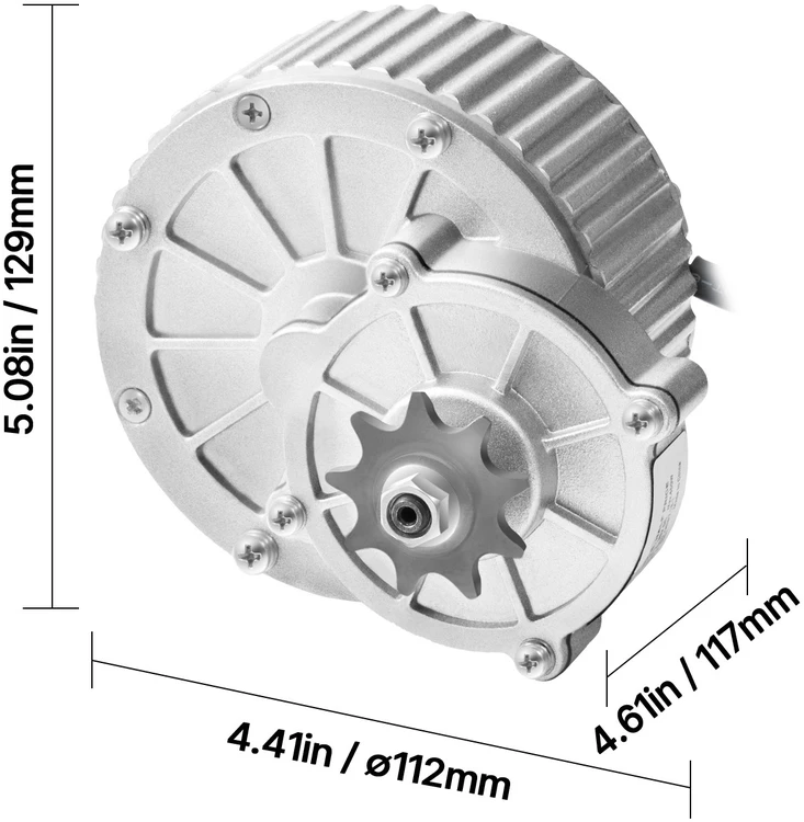 VEVOR 450W elektrinio DC variklio rinkinys su valdikliu