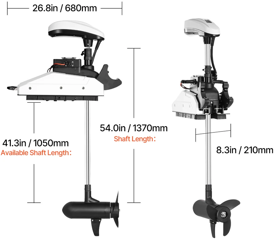 VEVOR 55 lb 12V elektrinis jūrinis variklis