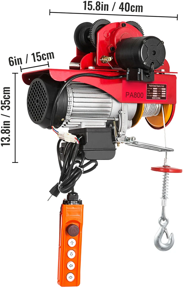 VEVOR 800 kg elektrinis keltuvas su vežimėliu 1300W