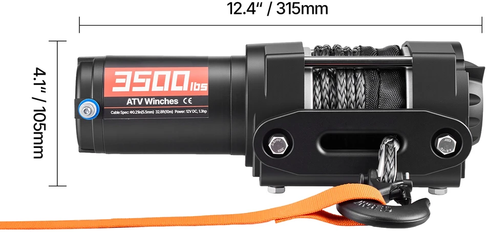 VEVOR 1587 kg elektros gervė ATV/UTV, 12V