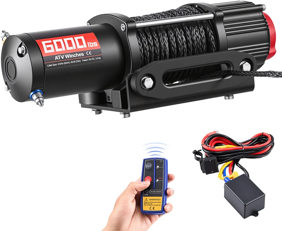 VEVOR 12V gervė ATV/UTV su sintetiniu lynu