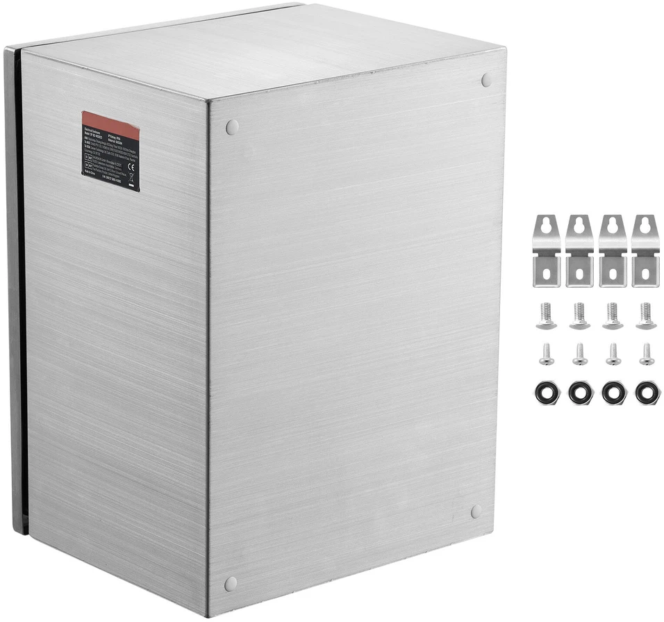 VEVOR Nerūdijančio plieno elektros dėžė su užraktu 40 x 30 x 25 cm